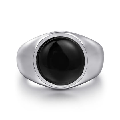 925 Sterling Silver Onyx Signet Ring