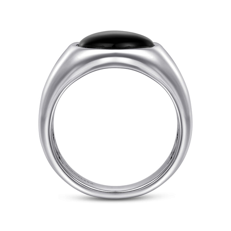 925 Sterling Silver Onyx Signet Ring - Shot 2
