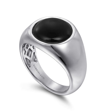 925 Sterling Silver Onyx Signet Ring