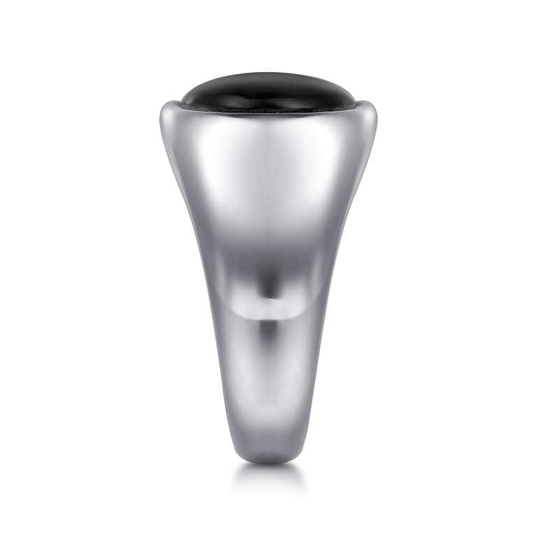 925 Sterling Silver Onyx Signet Ring - Shot 4