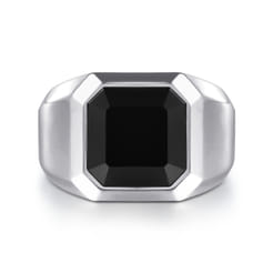925 Sterling Silver Onyx Signet Ring