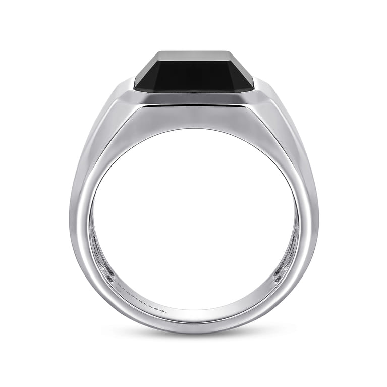 925 Sterling Silver Onyx Signet Ring - Shot 2