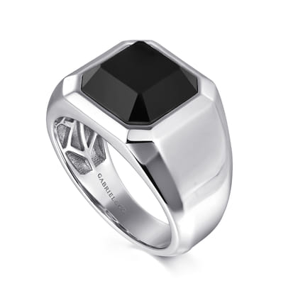 925 Sterling Silver Onyx Signet Ring