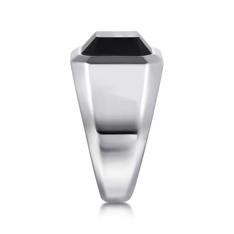 925 Sterling Silver Onyx Signet Ring - Shot 4