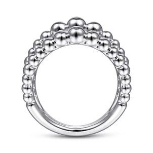 925 Sterling Silver Open Bujukan Wide Band Ring