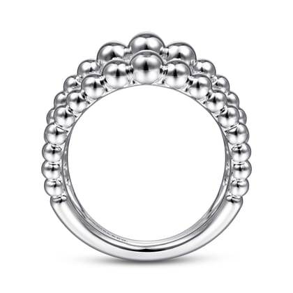 925 Sterling Silver Open Bujukan Wide Band Ring