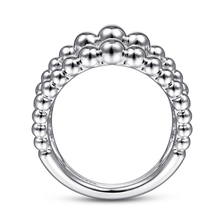 925 Sterling Silver Open Bujukan Wide Band Ring - Shot 2