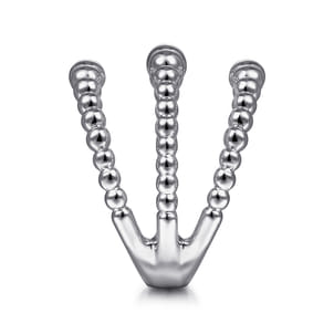 925 Sterling Silver Open Bujukan Wide Band Ring