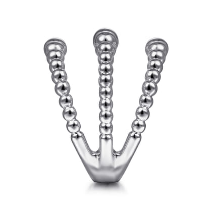 925 Sterling Silver Open Bujukan Wide Band Ring