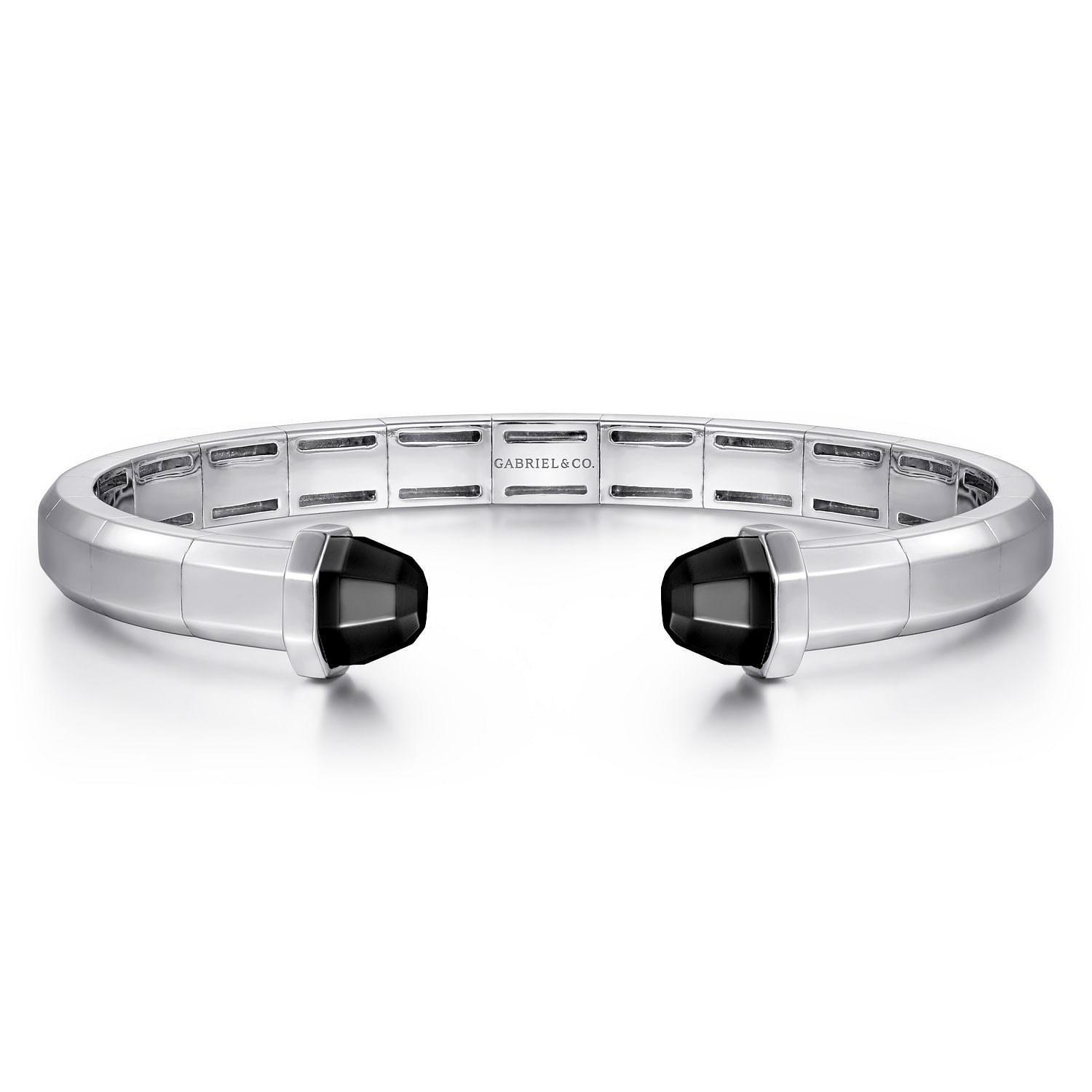 Unisex - Sterling Silver Cuff Bracelet shops (Black/Silver)