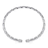 925 Sterling Silver Open Cuff Geometric Bangle