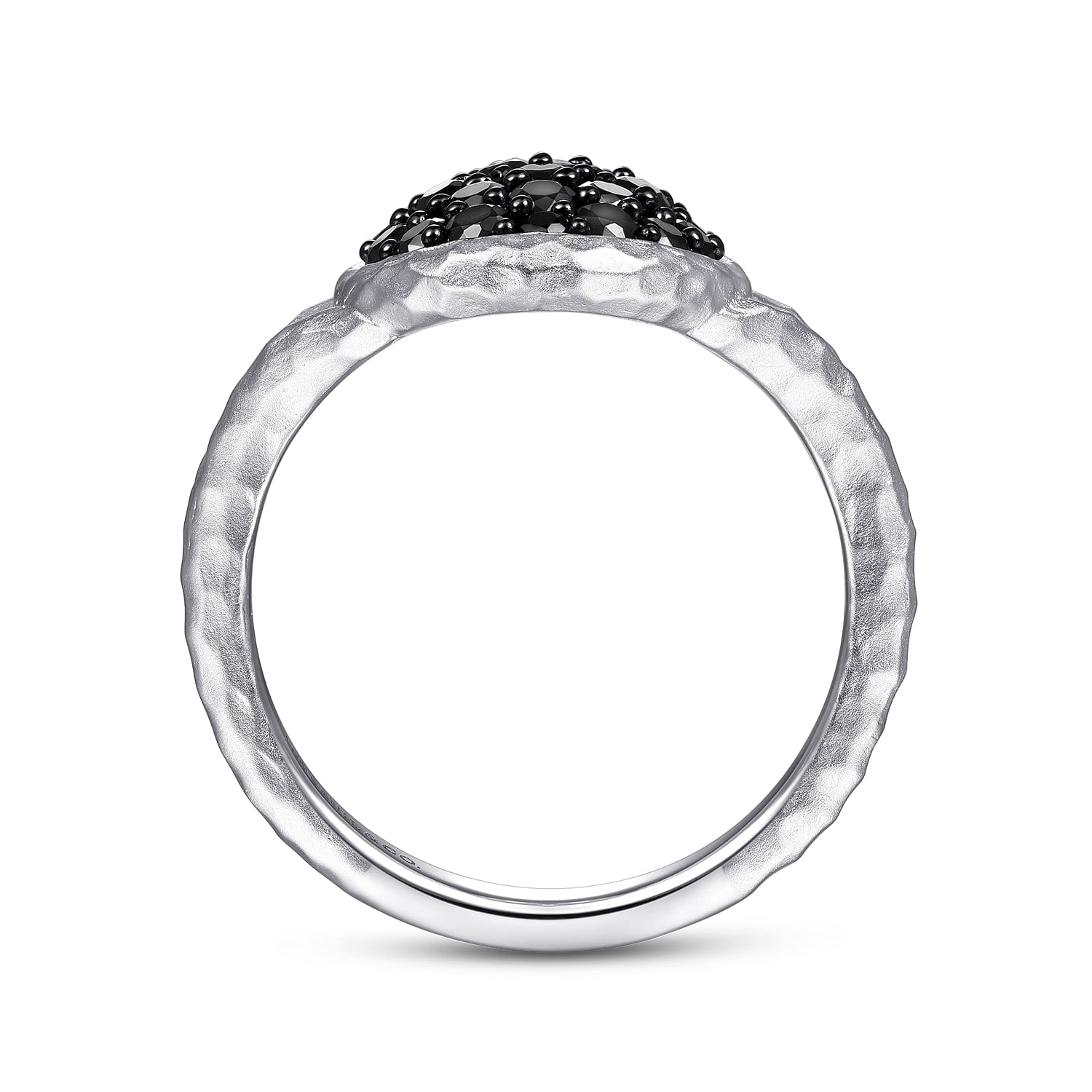 925 Sterling Silver Oval Black Spinel Pave Ring @ $175. Shop