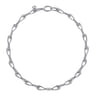 925 Sterling Silver Oval Link Chain Necklace with Bujukan Connectors