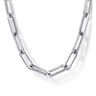 925 Sterling Silver Paper Clip Chain Necklace