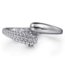 925 Sterling Silver Pave Bujukan Bypass Bangle