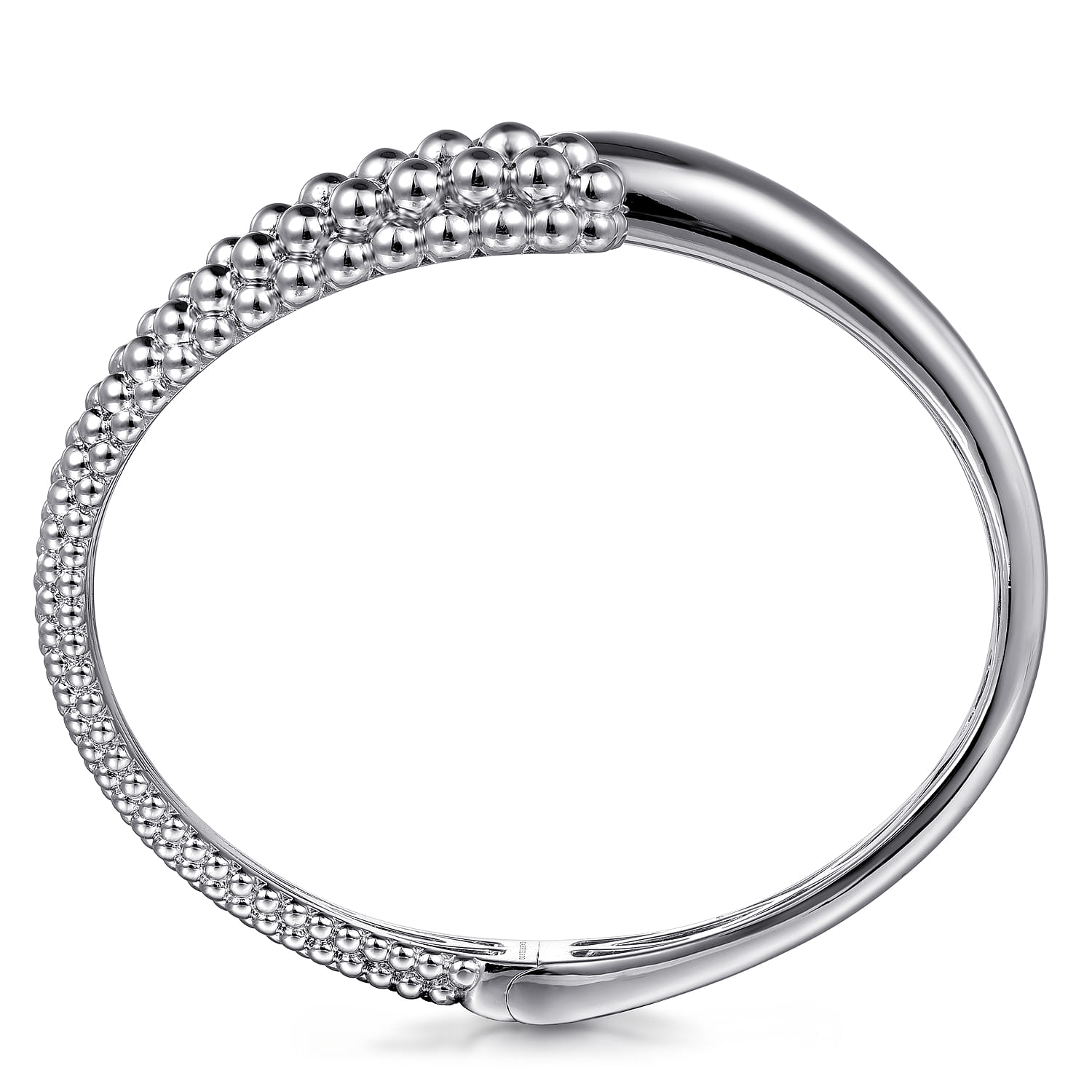 925 Sterling Silver Pave Bujukan Bypass Bangle - Shot 3