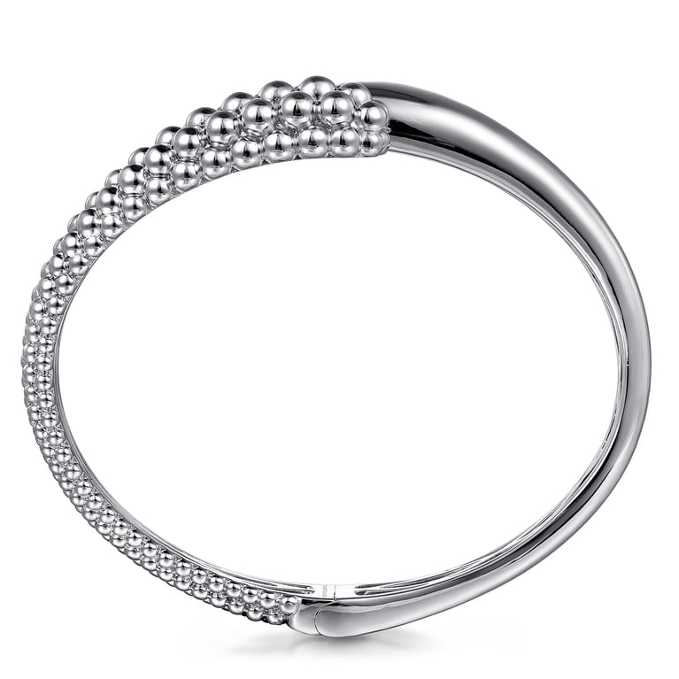 925 Sterling Silver Pave Bujukan Bypass Bangle - Shot 3