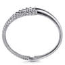 925 Sterling Silver Pave Bujukan Bypass Bangle
