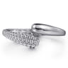 925 Sterling Silver Pave Bujukan Bypass Bangle