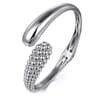 925 Sterling Silver Pave Bujukan Bypass Bangle