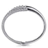 925 Sterling Silver Pave Bujukan Bypass Bangle