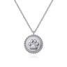 925 Sterling Silver Paw Print Pendant Necklace-Bujukan