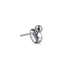 925 Sterling Silver Pear Blue Topaz Bujukan Stud Earrings
