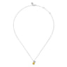 925 Sterling Silver Pear Citrine Bujukan Pendant Necklace