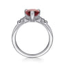 925 Sterling Silver Pear Garnet Bujukan Ring