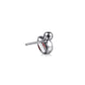 925 Sterling Silver Pear Garnet Bujukan Stud Earrings