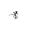925 Sterling Silver Pear Peridot Bujukan Stud Earrings