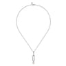 925 Sterling Silver Pearl Bujukan Drop Necklace