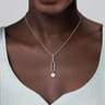 925 Sterling Silver Pearl Bujukan Drop Necklace