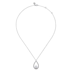 925 Sterling Silver Pearl Bujukan Teardrop Necklace