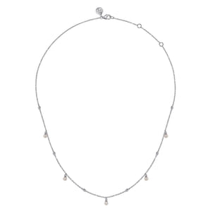 925 Sterling Silver Pearl Drop Necklace