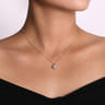 925 Sterling Silver Pearl Pendant Necklace-Bujukan