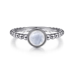 925 Sterling Silver Rock Crystal/White MOP Bujukan Ring