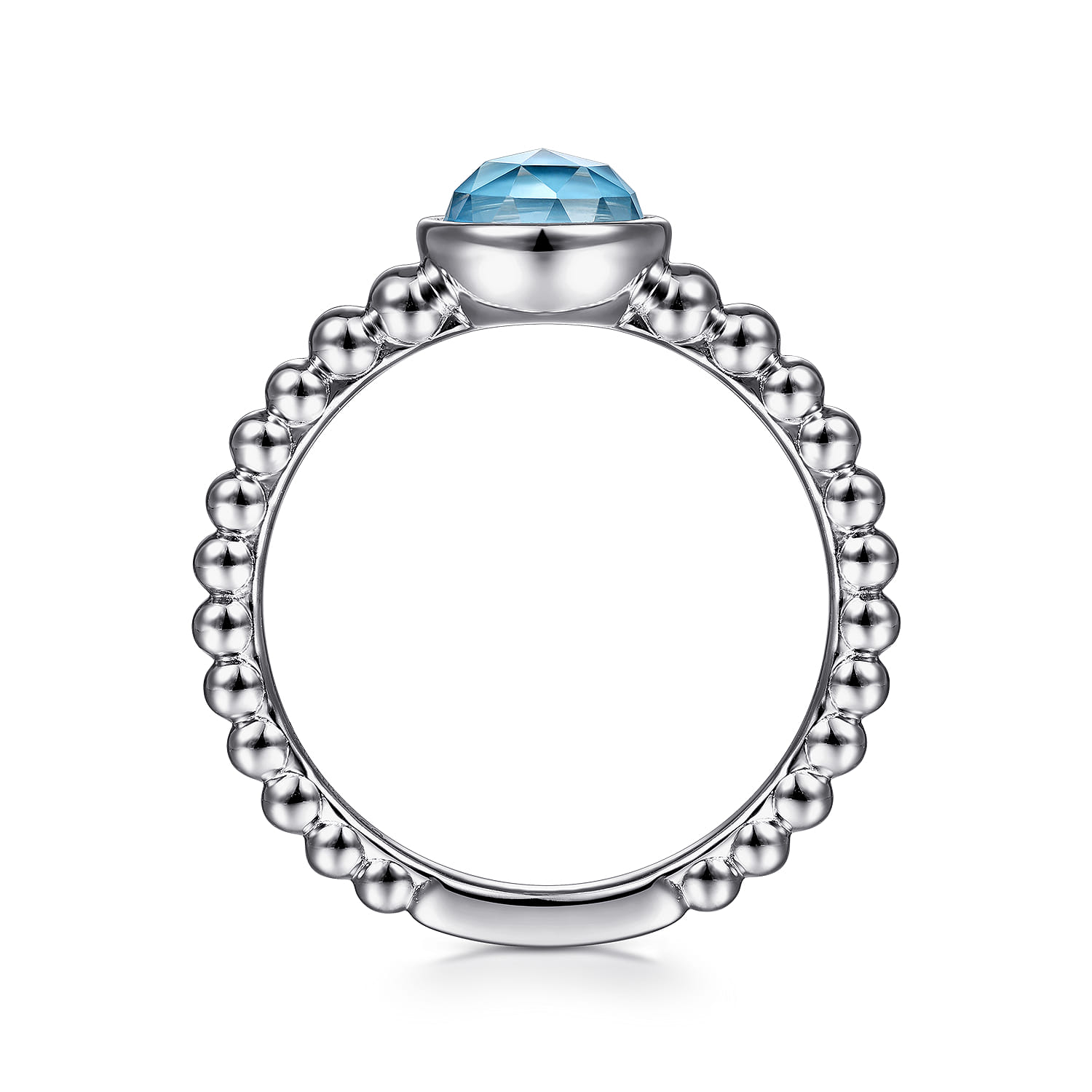 925 Sterling Silver Rock Crystal and Turquoise Bujukan Ring - Shot 2