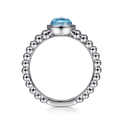 925 Sterling Silver Rock Crystal and Turquoise Bujukan Ring