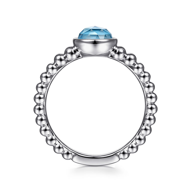 925 Sterling Silver Rock Crystal and Turquoise Bujukan Ring - Shot 2