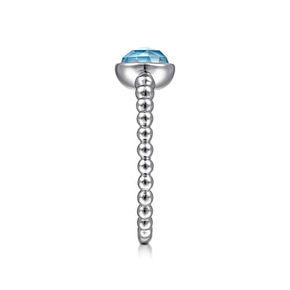 925 Sterling Silver Rock Crystal and Turquoise Bujukan Ring