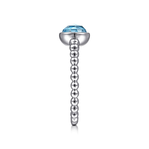 925 Sterling Silver Rock Crystal and Turquoise Bujukan Ring - Shot 4