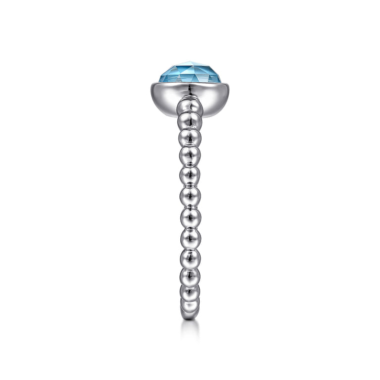 925 Sterling Silver Rock Crystal and Turquoise Bujukan Ring - Shot 4