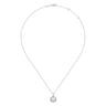 925 Sterling Silver Rock Crystal and White MOP Pendant Necklace