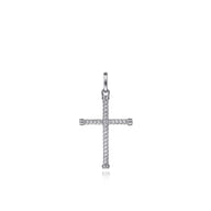 925 Sterling Silver Rope Cross Pendant