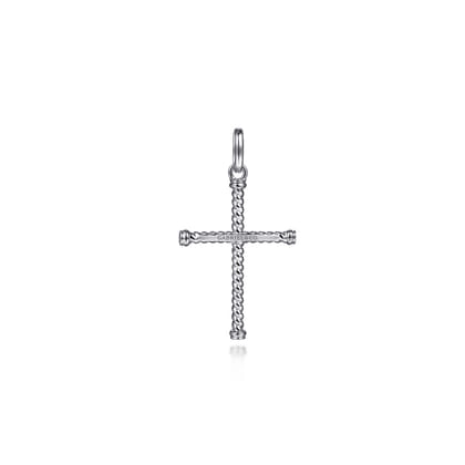 925 Sterling Silver Rope Cross Pendant