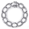 925 Sterling Silver Rope Link Chain Bracelet
