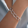 925 Sterling Silver Rope Link Chain Bracelet