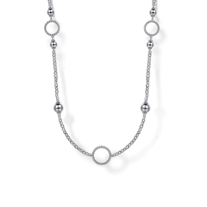 925 Sterling Silver Round Beads Bujukan Necklace