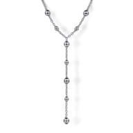 925 Sterling Silver Round Beads Necklace